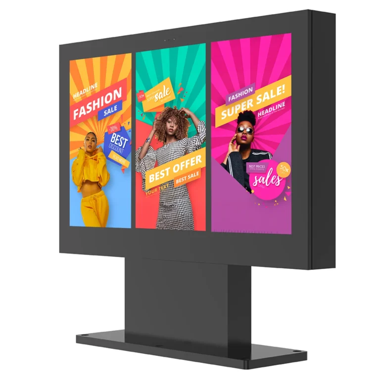 MWE989 Waterproof Outdoor Digital Signage – Smart Triple-Screen Drive-Thru Menu Board