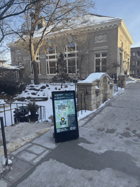 Semi outdoor mobile display with weather protection