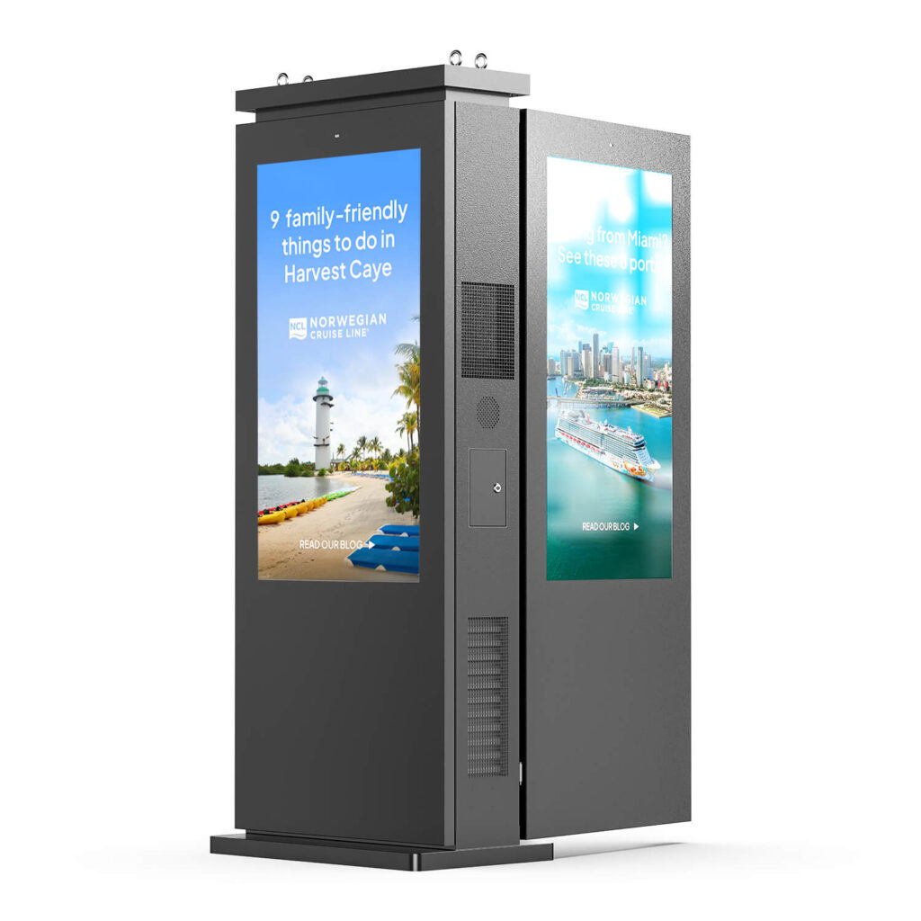 Model Number: 55″ MWE988 High Brightness Waterproof Outdoor Dual Screen LCD Advertising Player Double Sides