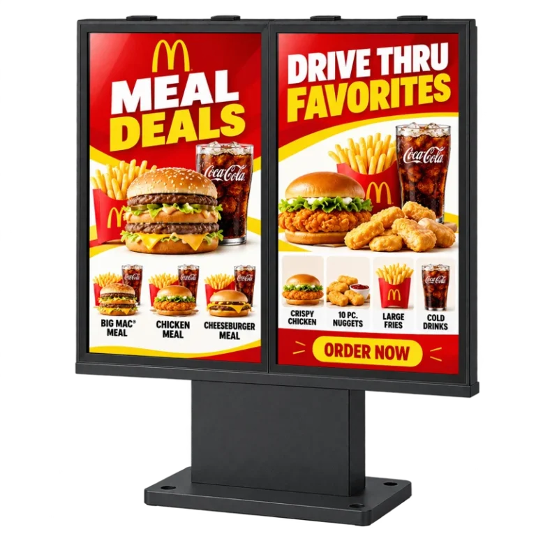 MWE897 Outdoor Optical Bonding Dual Screen Digital Signage